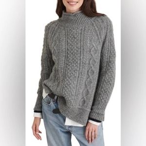 Alex Mill Gray Cable Knit Sweater
